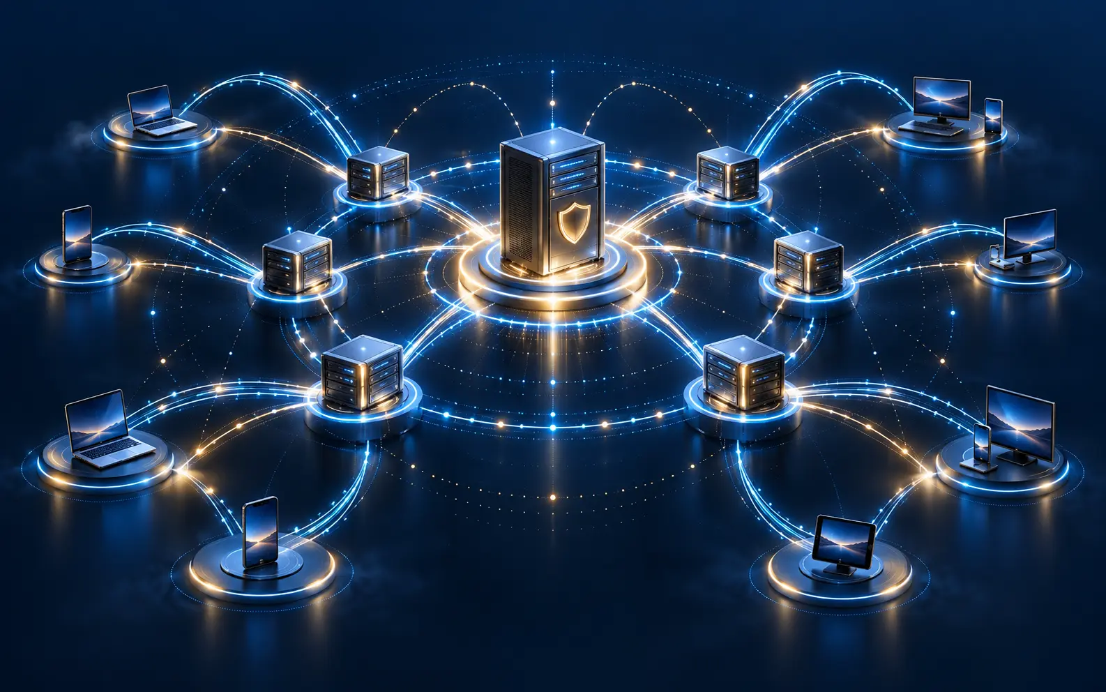 Secure origin infrastructure distributing content through multiple edge nodes
