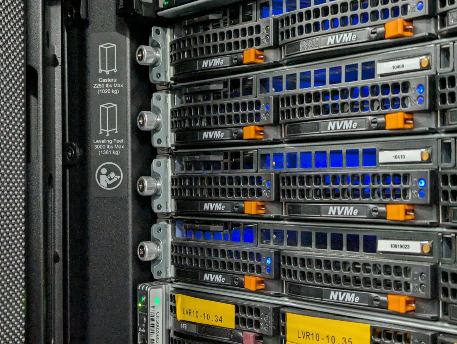 Server equipment at Sharktech’s Las Vegas data center, September 2025