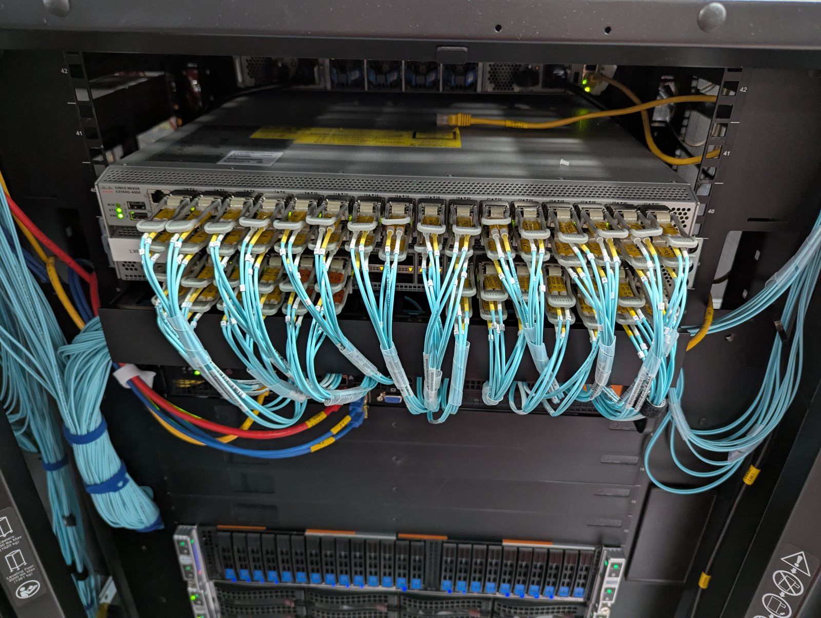 Server equipment at Sharktech’s Las Vegas data center, October 2025