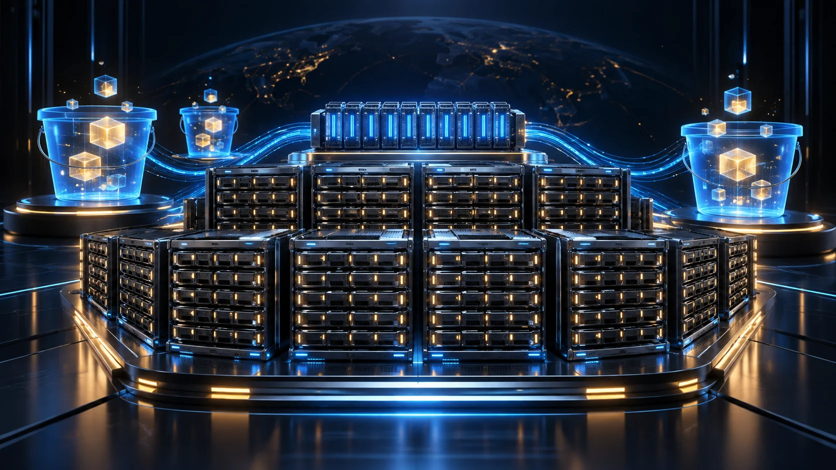 Illustration of HDD object storage with an NVMe cache layer